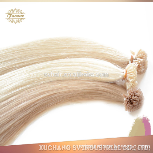 high quality 100% human hair factory price wholesale blonde remy u tip keratin human hair extension